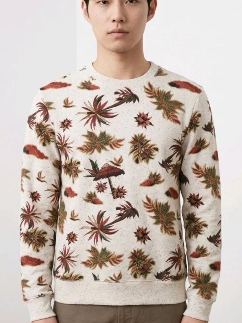 Scotch & Soda Men's Small All-over Printed Sweat in Neps Felpa Quality Sweat Shr